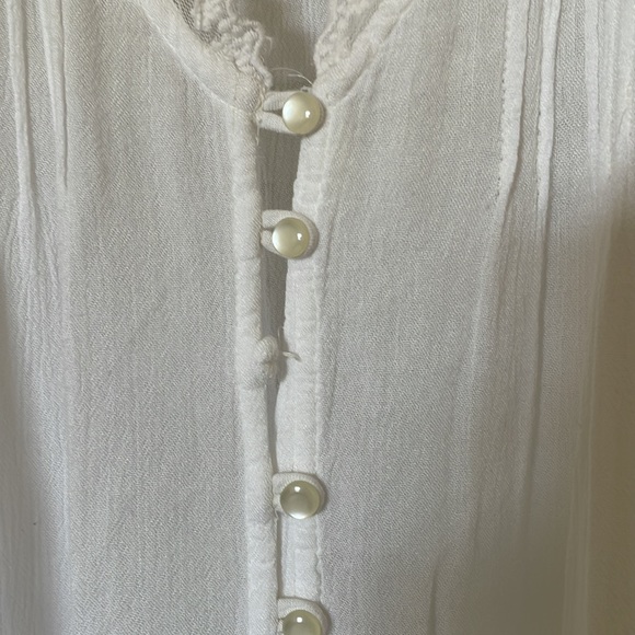 WHITE FLOWY COTTAGE CORE INSPIRED MINI DRESS - Picture 7 of 9